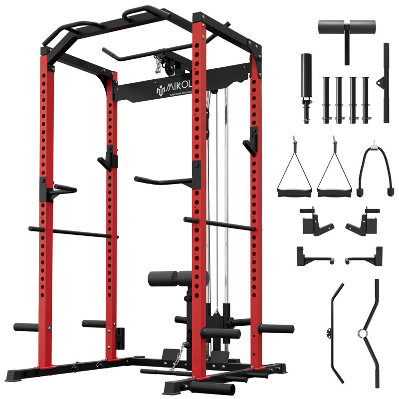 Support électrique Mikolo F4, capacité de 1 200 lb, système d'attache latéral et système de câbles pour la salle de gym à domicile