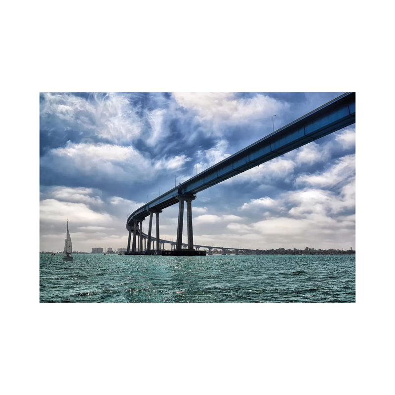 Coronado Bay Bridge by MScottPhotography - Wrapped Canvas Print, 20.32cm H x 30.48cm W x 1.9cm D
