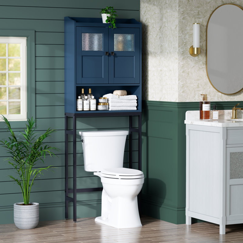 Armoire de rangement en bois manufacturé Ancilin, Ultramarrine