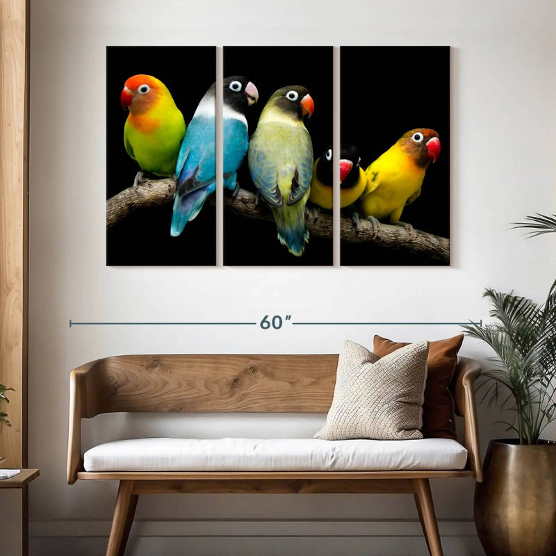 Brampt Five Lovebird Pets, 32" H x 50" W