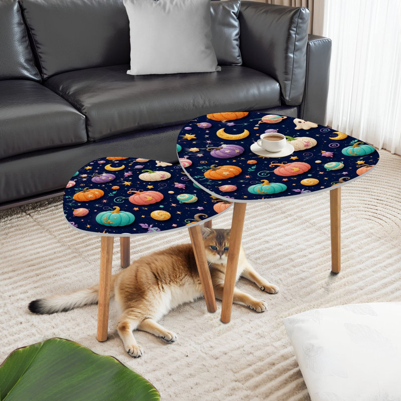 Ensemble de 2 tables basses gigognes Triangle