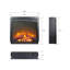 Foyer électrique 18 po avec bûche - chauffage ultra mince, flamme réaliste, protection contre la surchauffe, 1400 W / 5000, surface de 400 pieds carrés, protection de chauffage, pi.