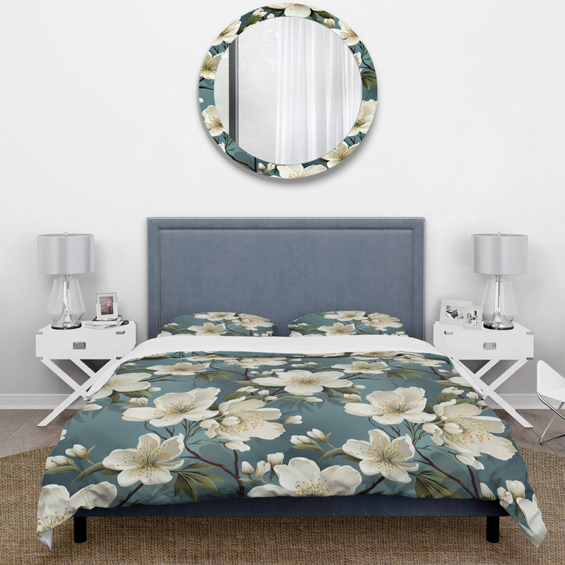 Ensemble de housse de couette grise et blanche, Housse de couette simple + 1 taie décorative stan