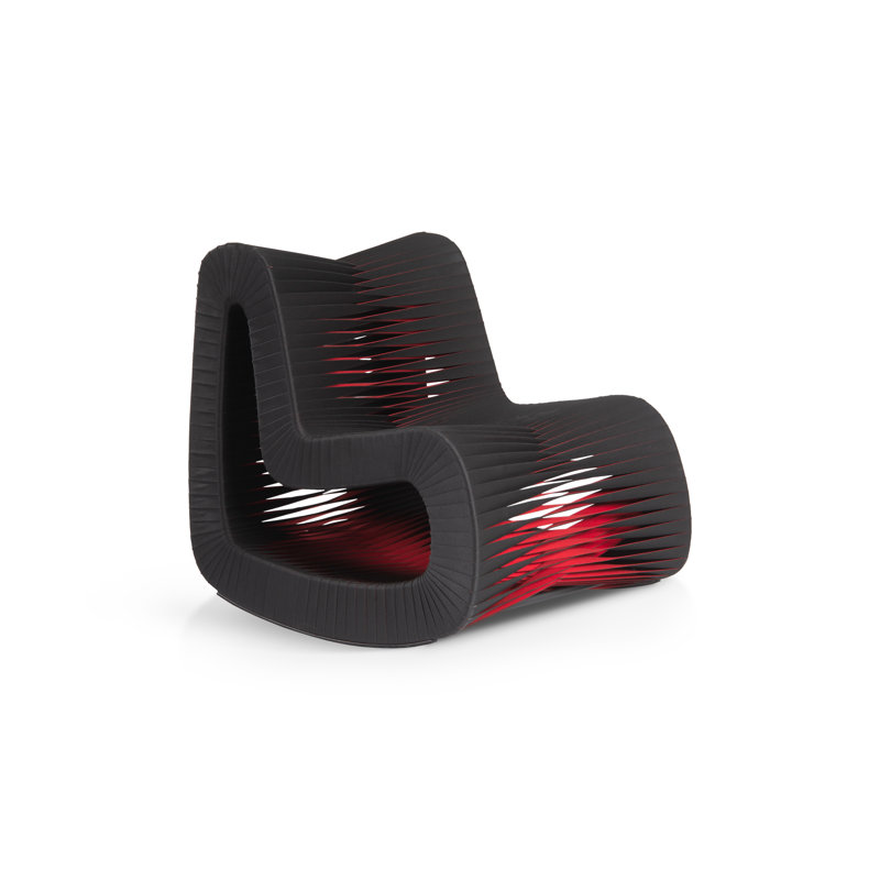 Seat Belt Rocking Chair, Black/Red