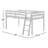 Alaterre Furniture Wood Twin Loft Bed with Ladder, Espresso-1867181900