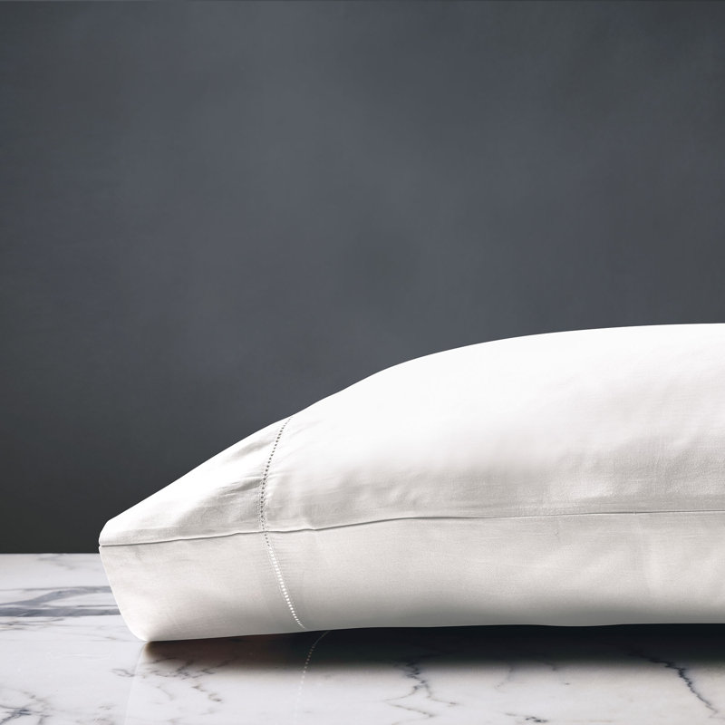 Deluca Pillow Case, King Pillowcase, White