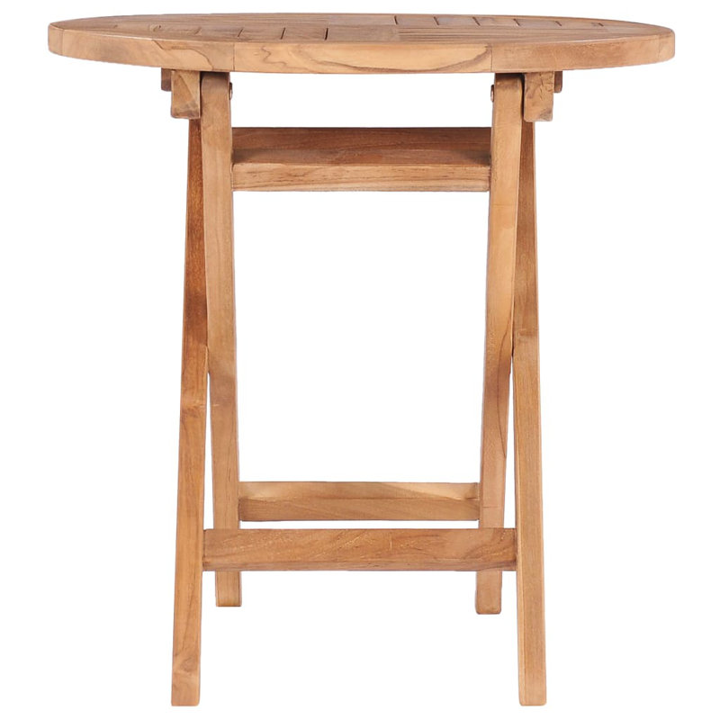 Binford Foldable Wooden Coffee Table, Round