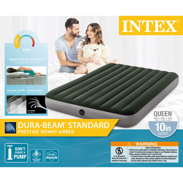 Intex Dura Beam Plus Supreme Polyester Queen Air Mattress in the Air  Mattresses department at