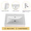 Abdurahmon 24" Single Sink Wall Mounted Bathroom Vanity,Floating Vanity with 2 Doors and White Resin Sink Top-680417186