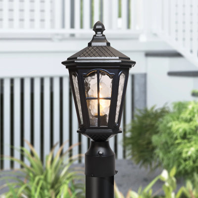 1-Light 17.7" H Hardwired Water Glass Pier Mount Light