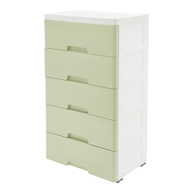5 Drawer Storage Dresser Chest, Green