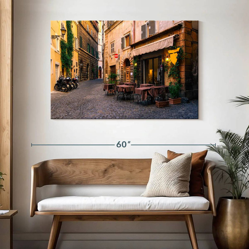 Rue rétro Sirci à Rome, H 32 po x l 48 po