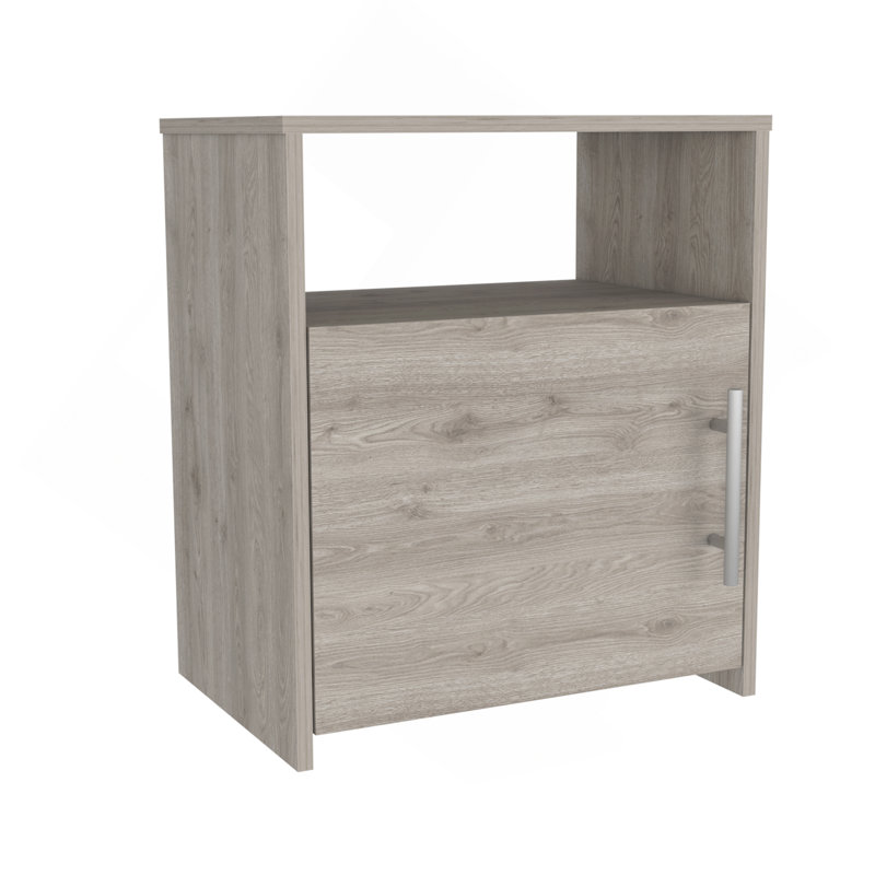Florian 1-Shelf Nightstand Light Grey, Light Gray