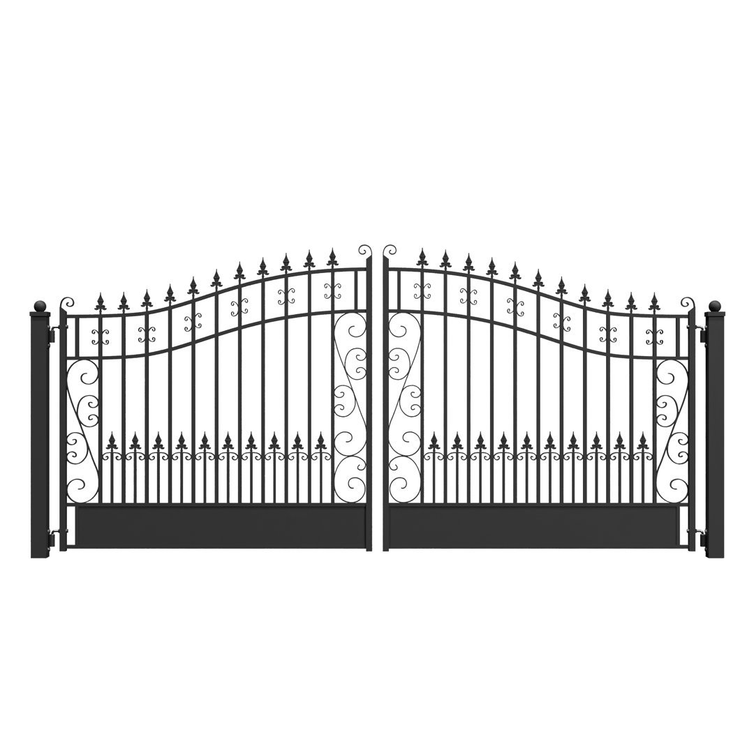 Steel Dual Swing Driveway Gate - VENICE Style Complete Kit ALEKO