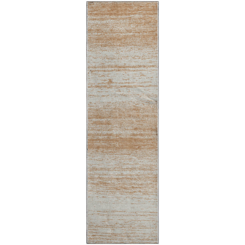 Premium Machine Washable Prisco Copper Rug, Runner 2'3" x 7'6"