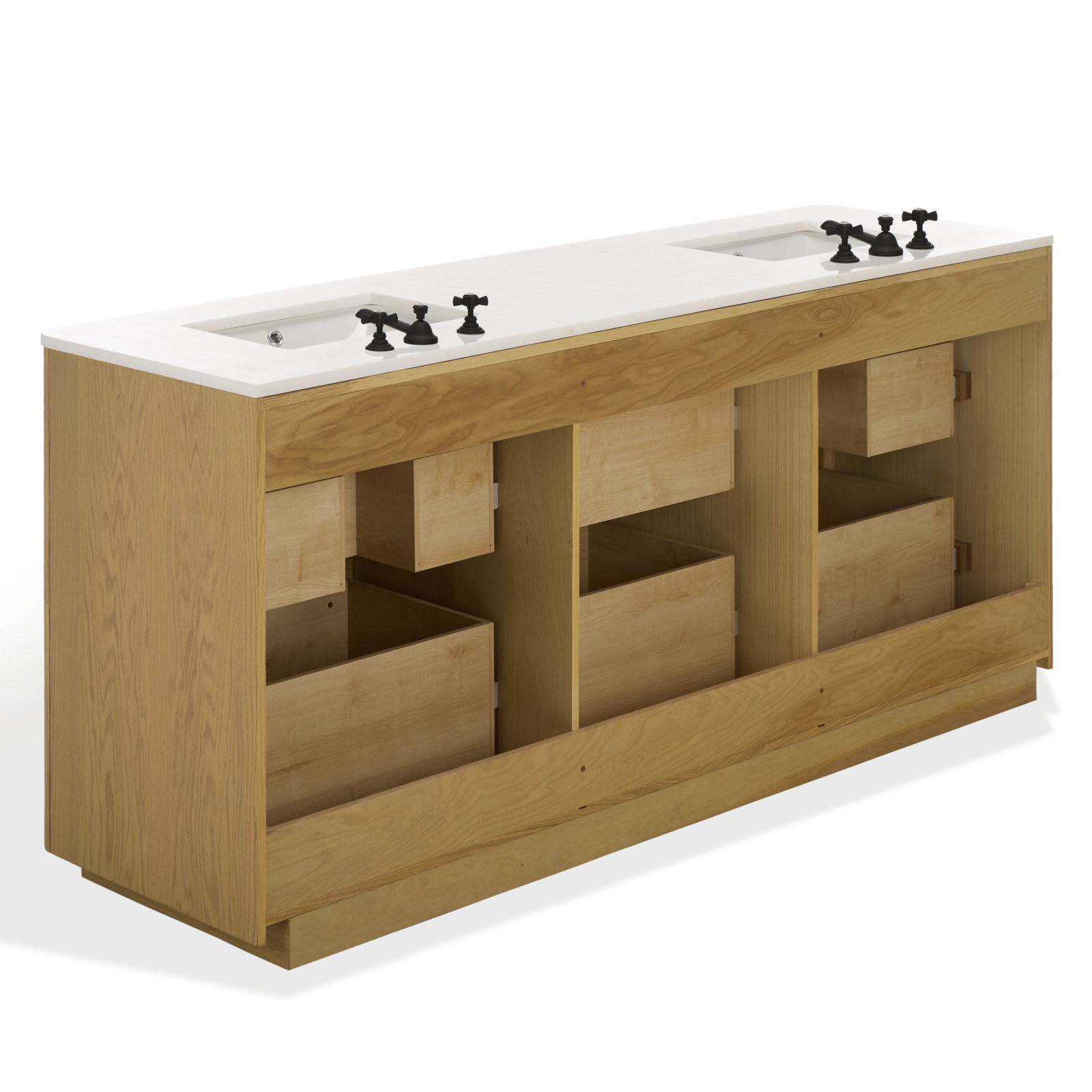 Tahani 72" Double Bathroom Vanity, Natural