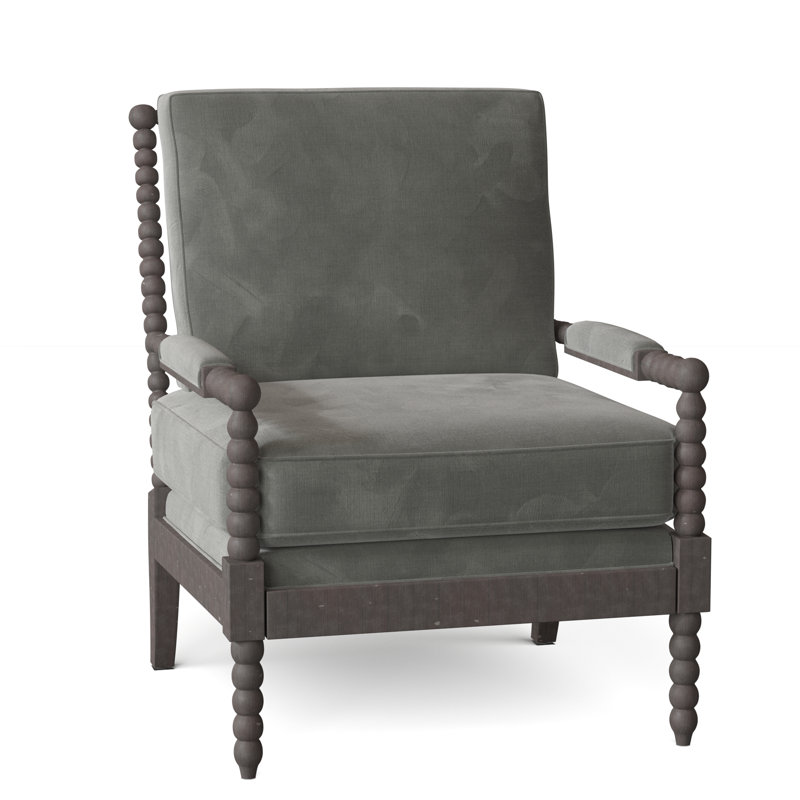 Griffin Upholstered Armchair, Espresso, Pewter (9953 65)