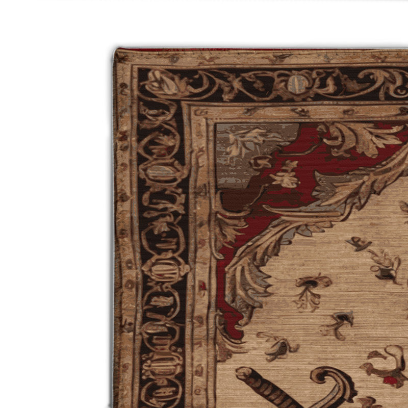 Tapis d'intérieur et d'extérieur brun français, Rectangulaire 8 pi x 10 pi
