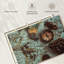 Carte de pirate antique sur toile-1016194963