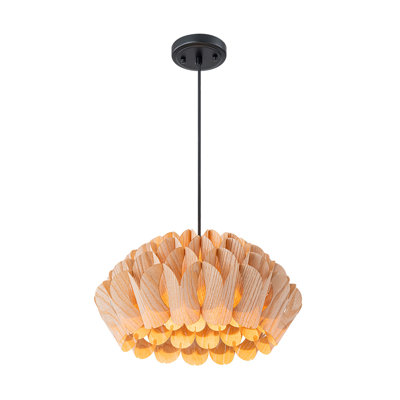 1-light Blooming Handmade Woven Pendant