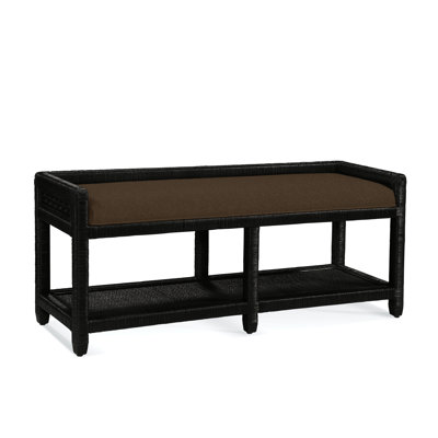 Glinda Wicker Shelves Storage Bench by Birch Lane
