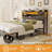Longan Bed Frame with Reversible Storage Bookcase Headboard, Charging Station and LED Light-112022864-112022870