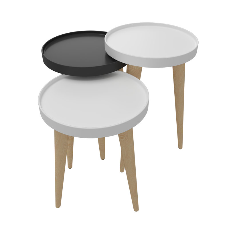 Jovita Coffee Table, Black/White