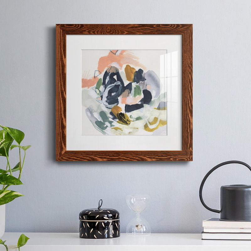 «Color Notation II», reproduction encadrée de qualité supérieure - prête à être accrochée, Papier avec cadre érable, Blanc