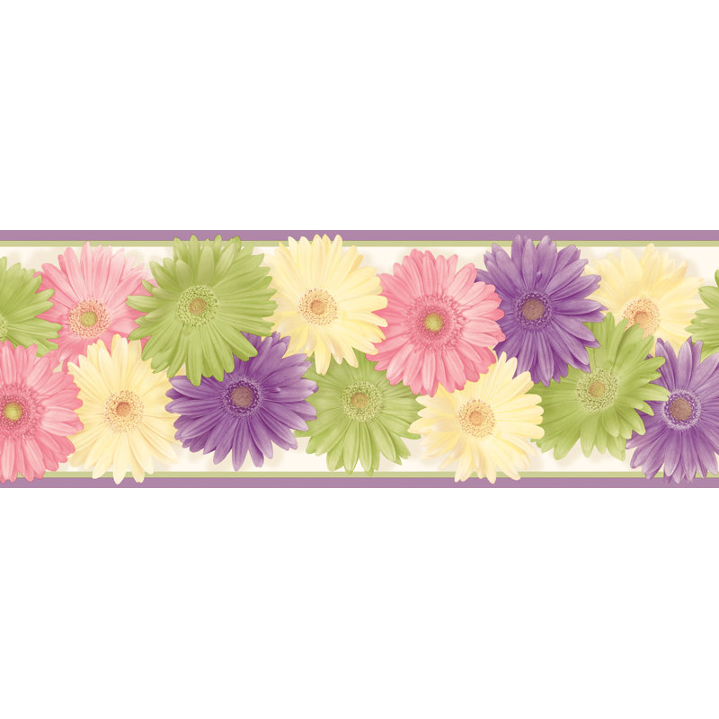 Papier peint à bordure embossée à motif floral 15' x 6,83" en cascade Melnick