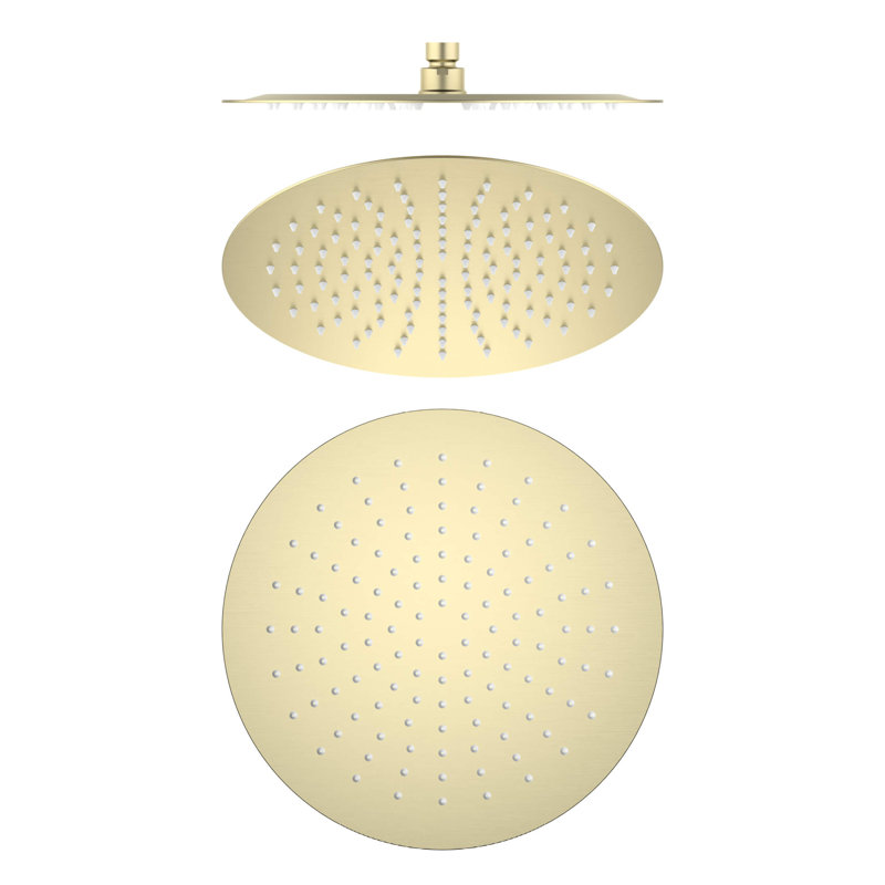 Rain Adjustable Shower Head 1.75 GPM GPM, Brushed Gold
