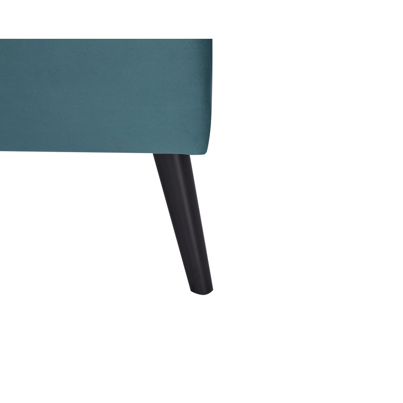 Collin Upholstered Slipper Chair, Teal Velvet