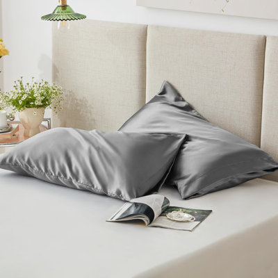 Paquet de 2 taies d'oreiller en satin pour les cheveux et la peau
