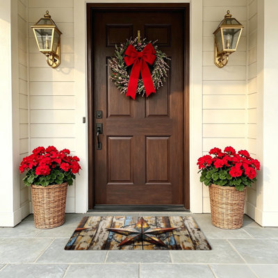 Rustic Texas Star 24 x 36 inch Door Rug Entryway Hallway for Memorial Day