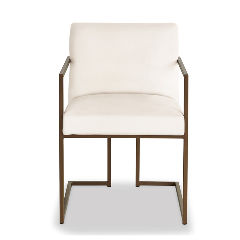 Axel Upholstered Arm Chair, Parchment Polyester
