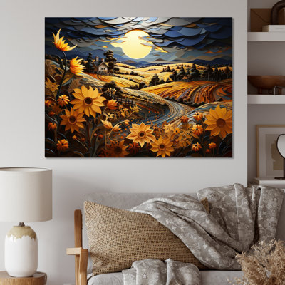 «Farmhouse Fields of Gold II», reproduction sur toile