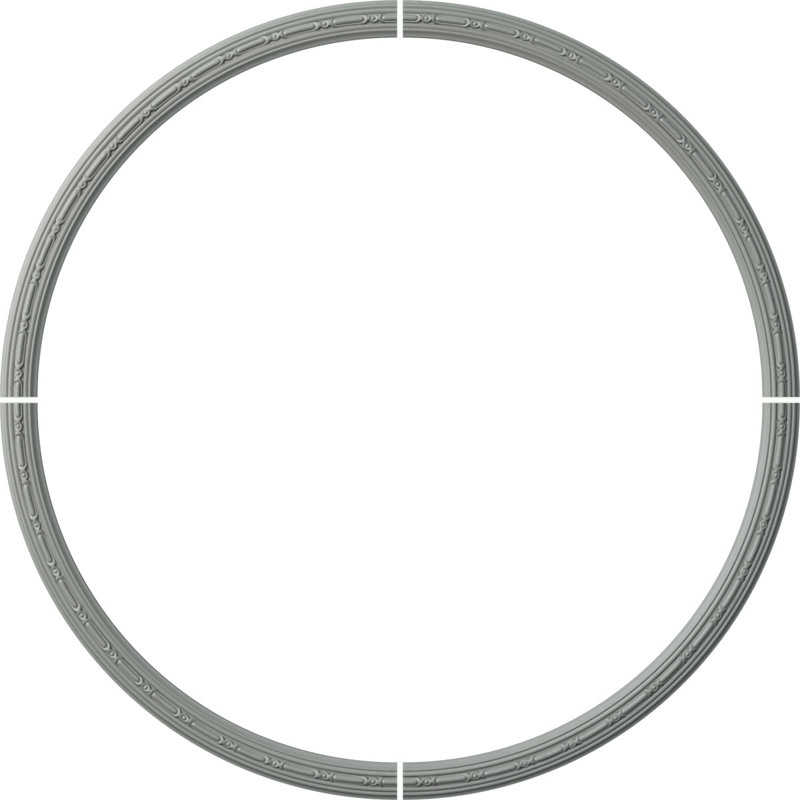 Ensemble d'anneaux de plafond Medea, H 52,13 po x l 52,13 po, Simple (1/4 d'un cercle complet)