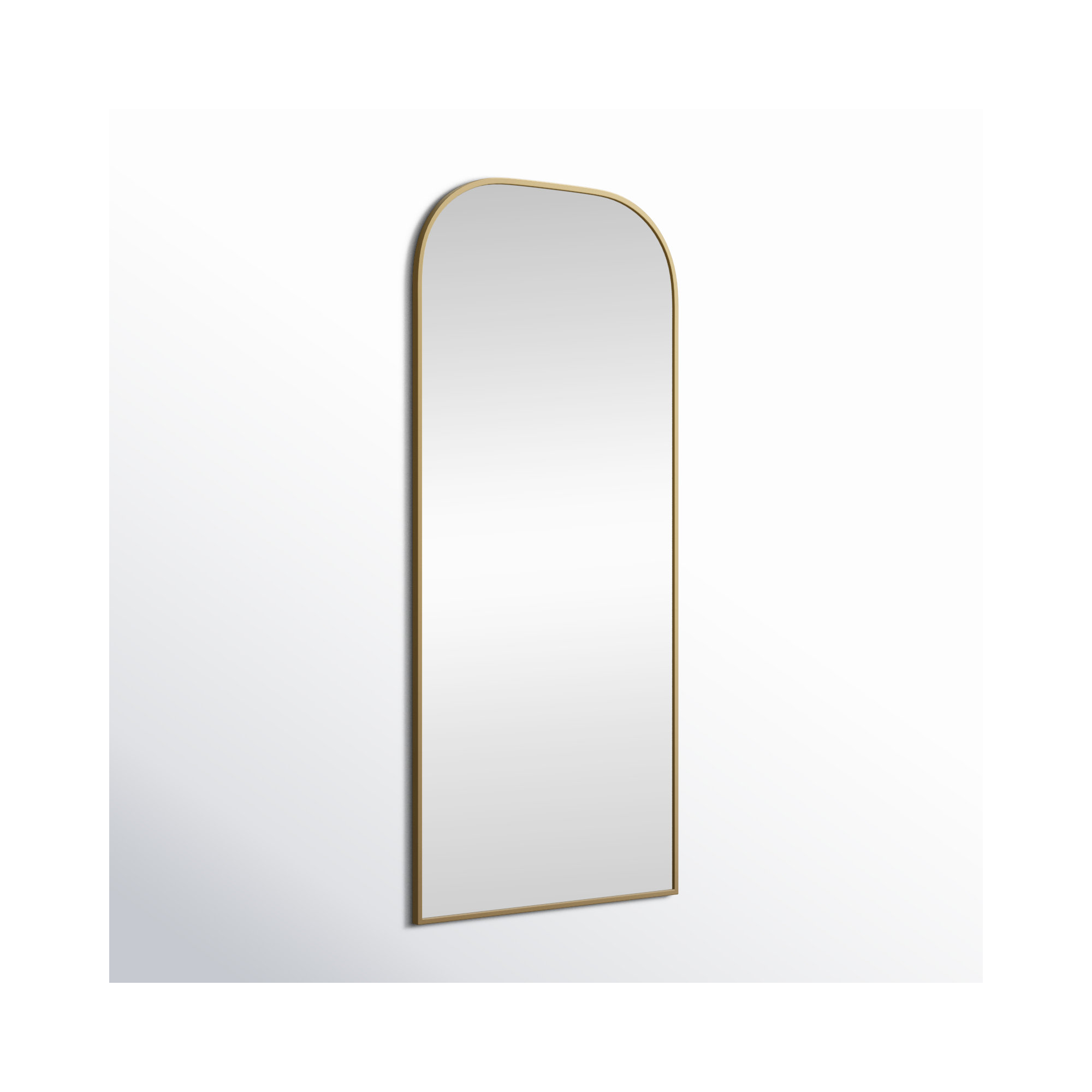 Sabine Metal Wide Arch Wall Mirror, Brass, 76" x 32"