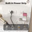 Coiffeuse avec miroir lumineux DEL, station de recharge (prises de courant, ports de type C et USB-A), 9 tiroirs-1627169162