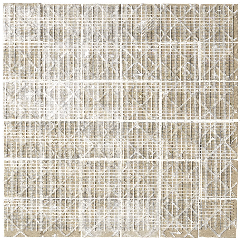 Carreau de mosaïque en céramique 2 po x 2 po Haut Monde, Beige loisir