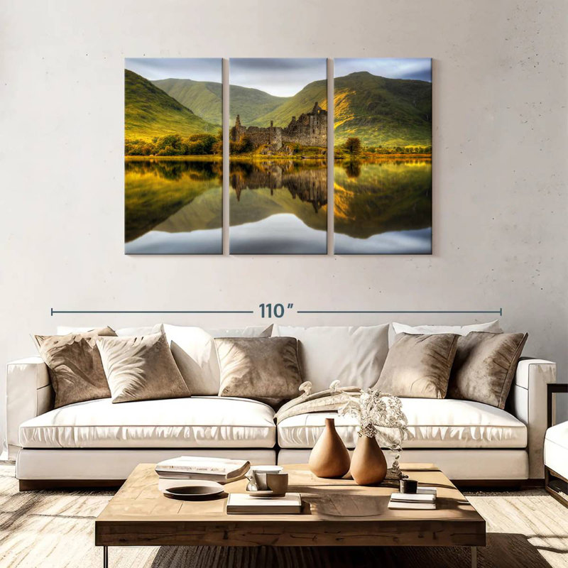 Lilie Kilchurn Castle Loch Reflection, 48" H x 74" W