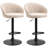 Adjustable Swivel Bar Stools Set of 2, Counter to Bar Stools with 360° Rotation and Linen Fabric