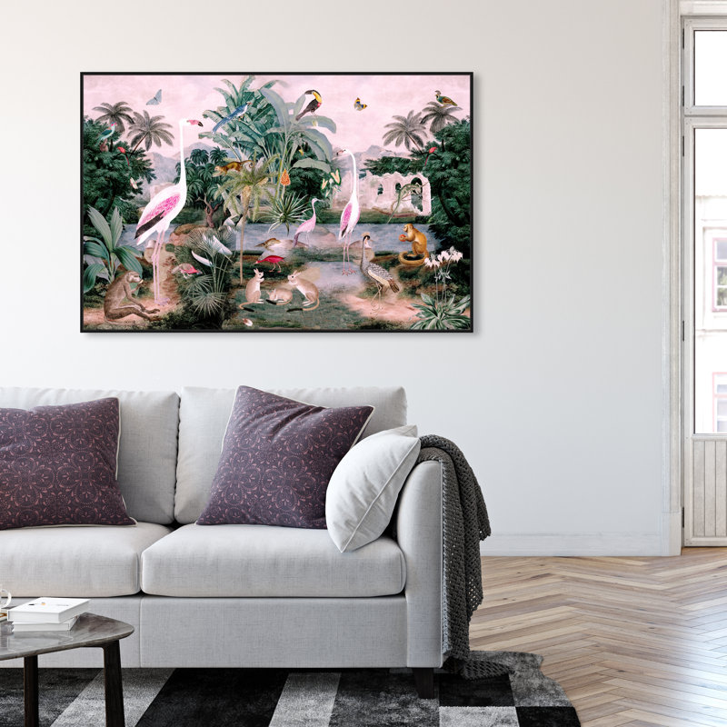 The One Place Day - Impression sur toile, H 16 po x l 24 po, Toile encadrée, Noir