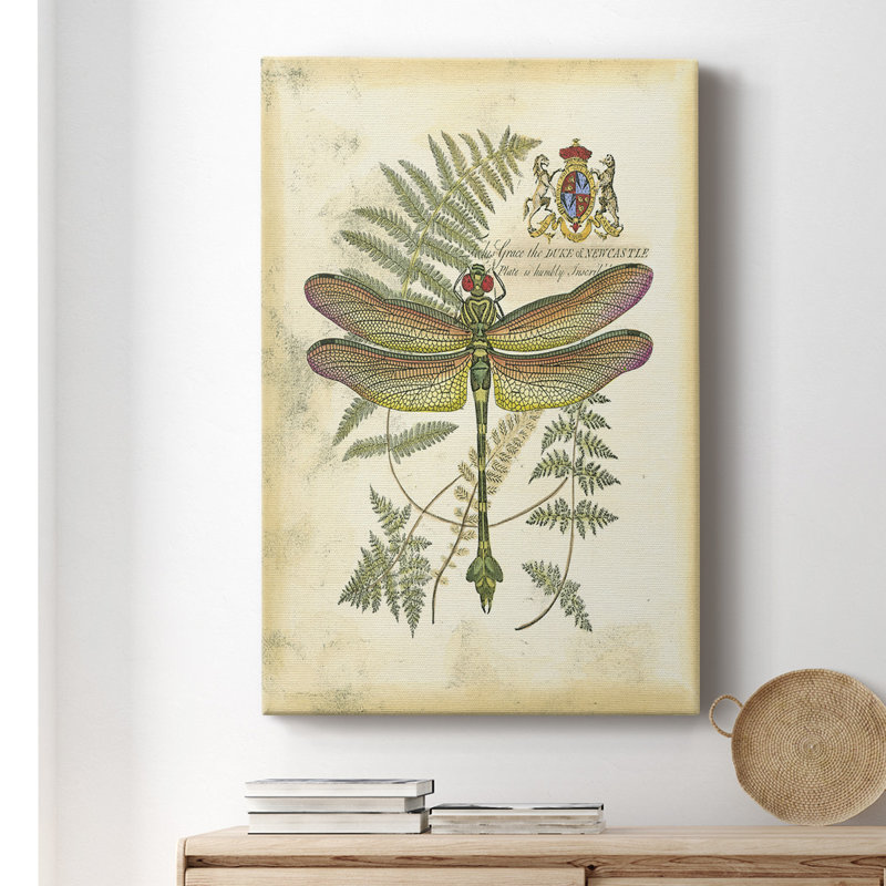 Libellule royale II (PP) - peinture sur toile tendue, H 48 po x l 32 po x P 1 po