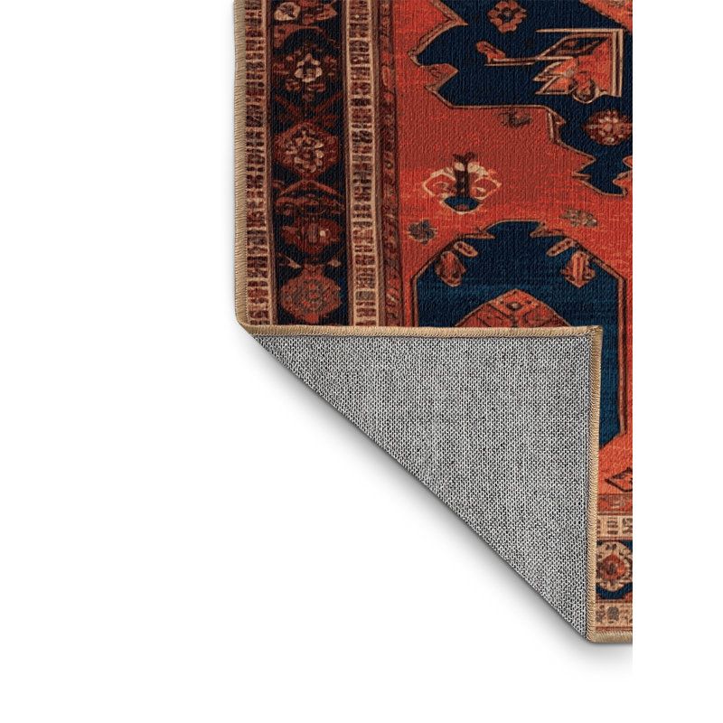 Tapis brun lavable à la machine, Rond 4 pi