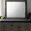 Miroir sophistiqué au fini chêne gris pour une décoration moderne