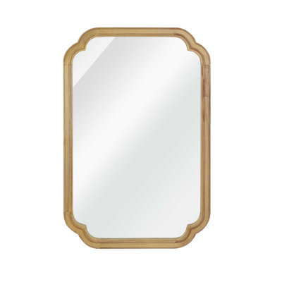 Accent Mirror, Wood Frame Decorative Mirror For Bedroom, Bathroom, Living Room, Entryway