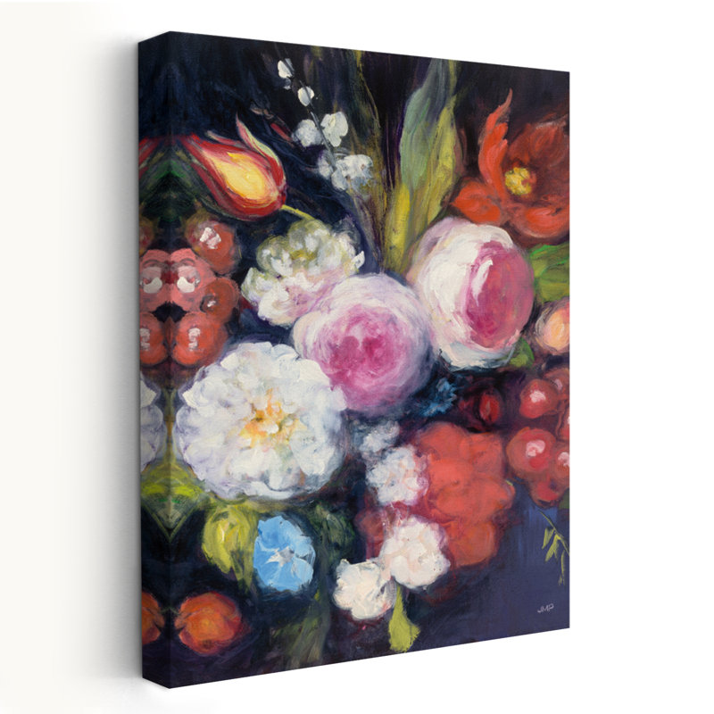 For For Eliza Crop - Bouquet bleu, art dramatique néerlandais, H 24 po x l 16 po
