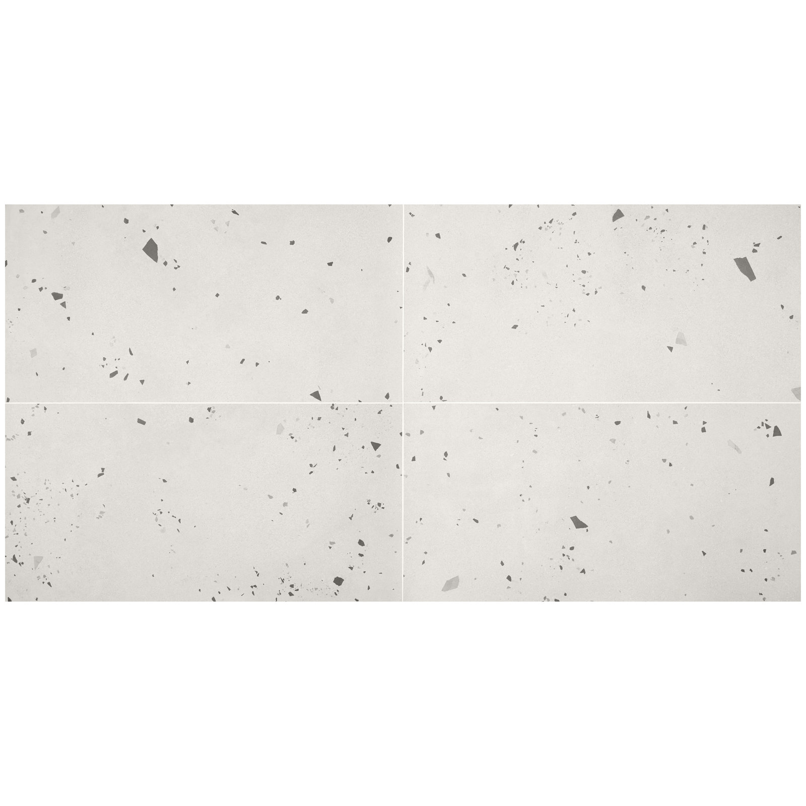Lane 23" x 47" Porcelain Patterned Tile, Ice White