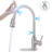 Mosson Touch-Activated Brushed Nickel Kitchen Sink Faucet with Pull-Down Pause Sprayer and 10-Inch Deck Plate