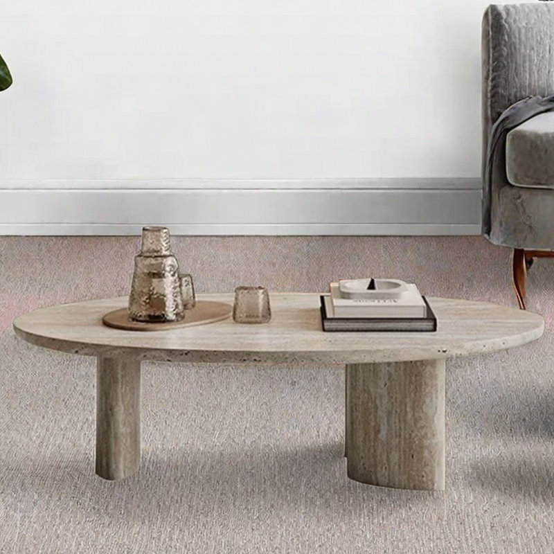 Simple Natural Cave Stone Coffee Table Coffee Table, 15.74" H x 53.59" L x 29.52" W